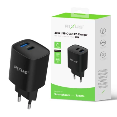 Rixus 30W USB-C GaN PD Ladekabel & Ladestecker Typ-C RX95
